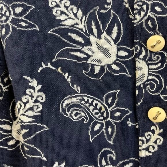 St John Knits Sailor Paisley Branded Logo Button Jacket Blazer - Picture 3 of 6